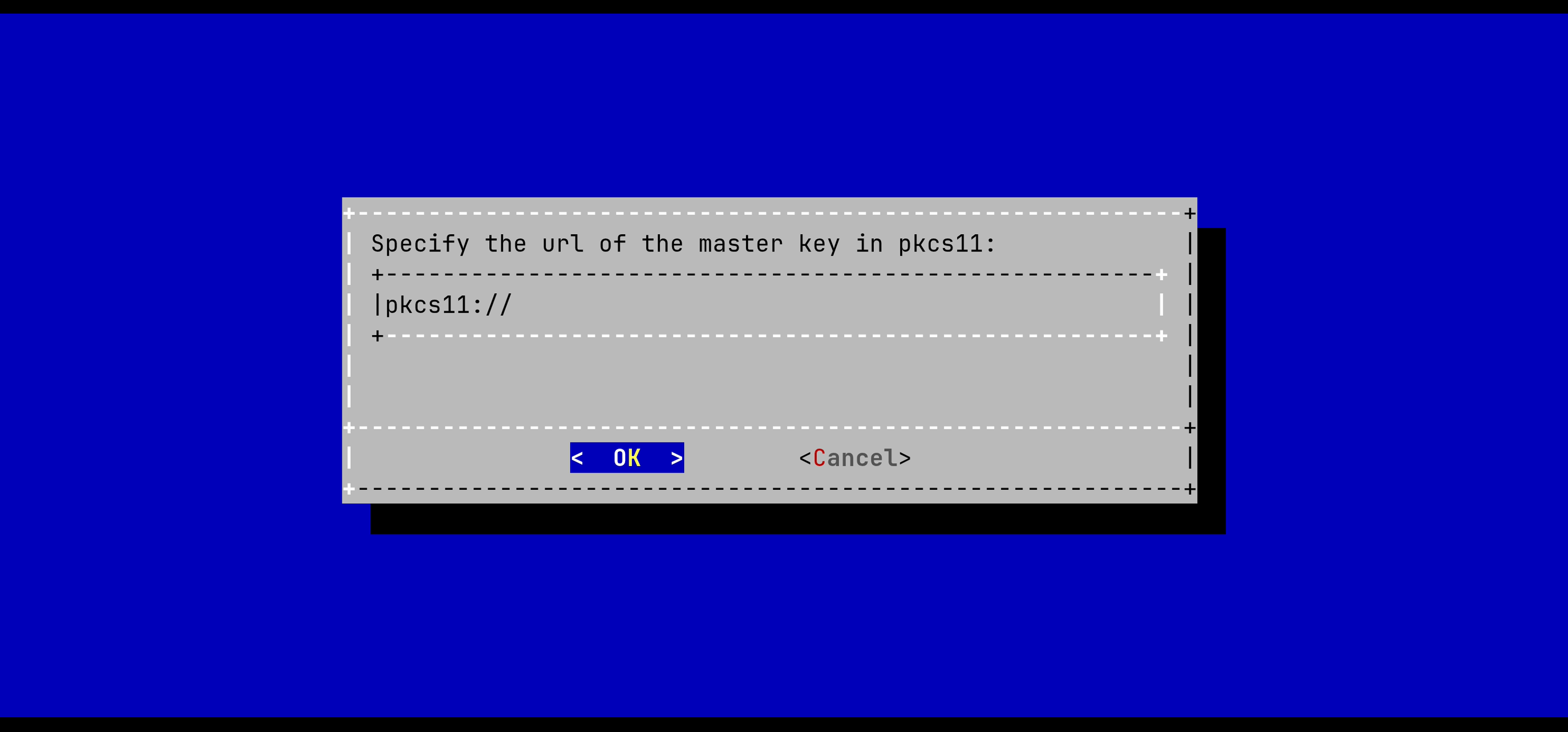 PKCS11 Config Menu