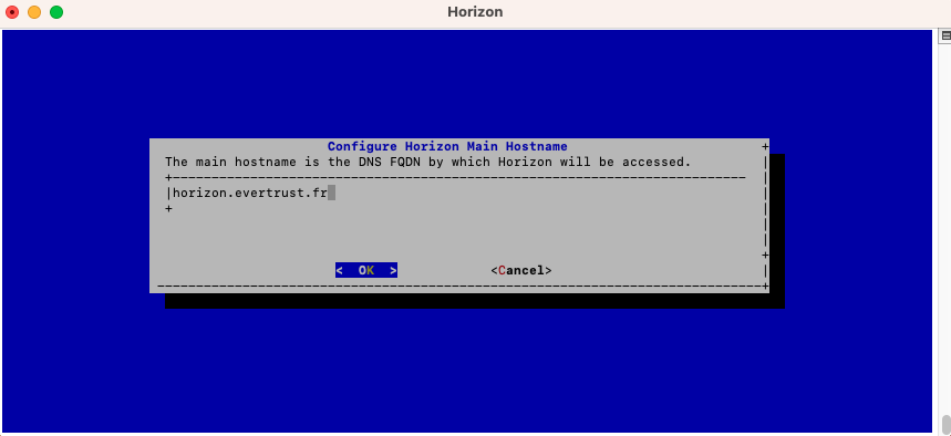 Horizon Hostname Configuration 2