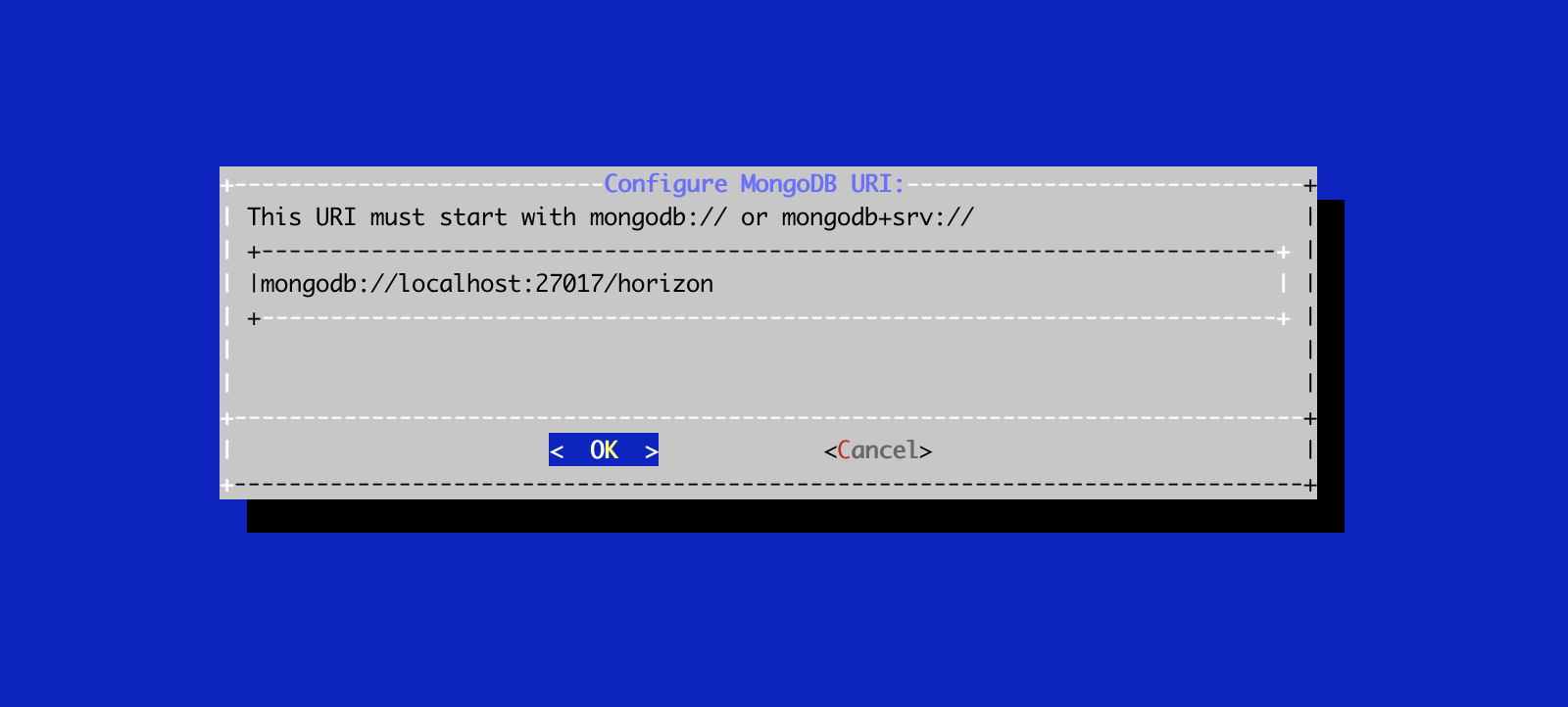 Horizon MongoDB configuration 2