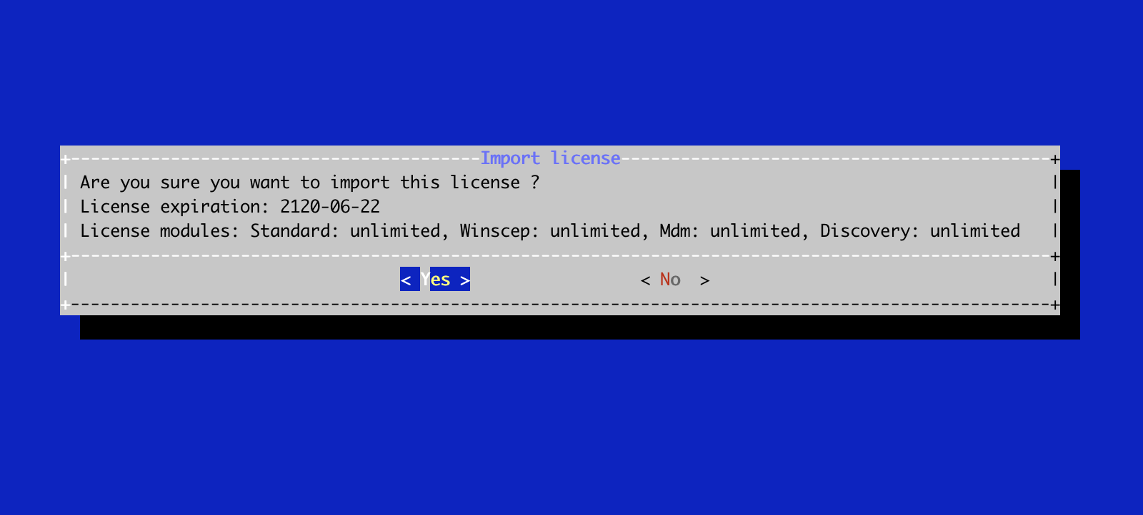 Horizon License Configuration 3