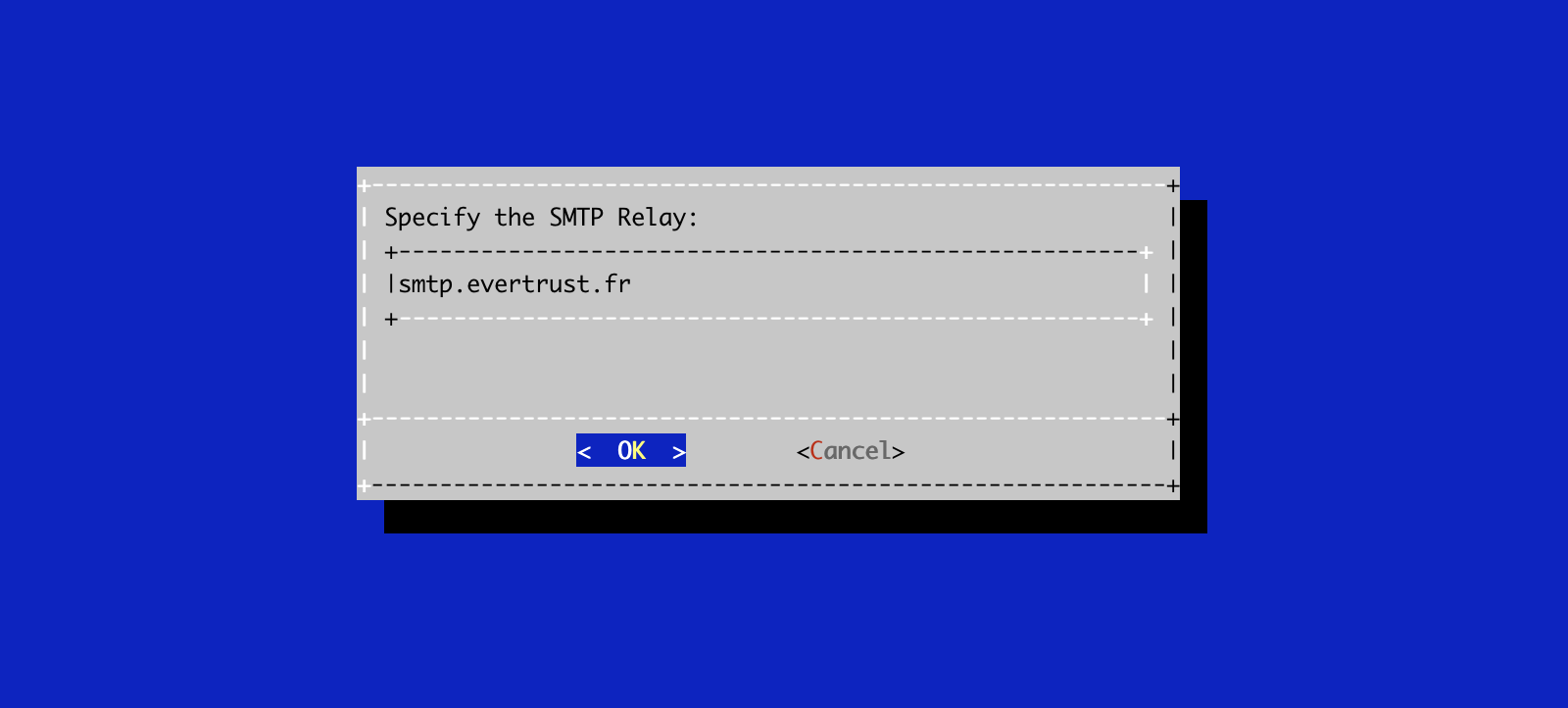 Set SMTP relay