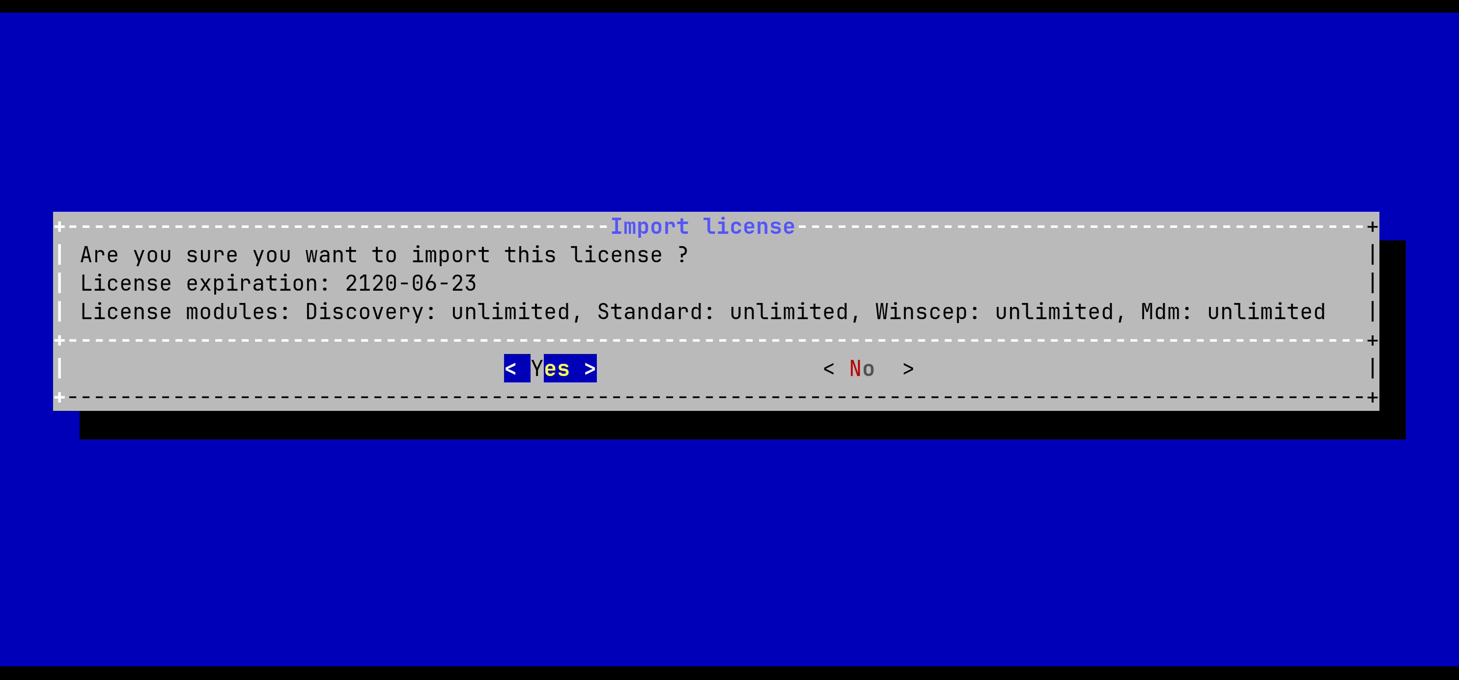 Horizon License Configuration 3