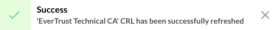 CA CRL successfully refreshed