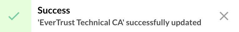 CA successfully updated