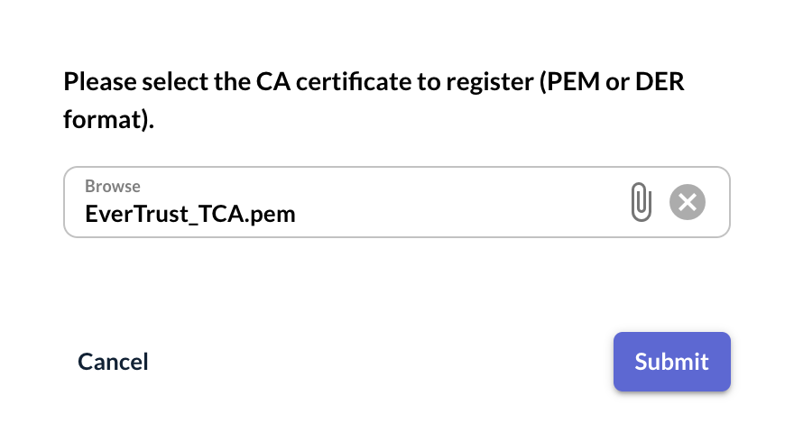 CA Submit Certificate