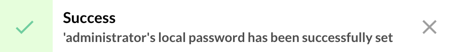 Password successfully set