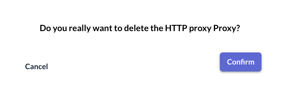 Confirm Proxy Deletion