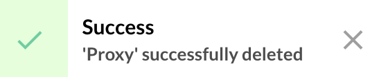 Proxy successfully deleted