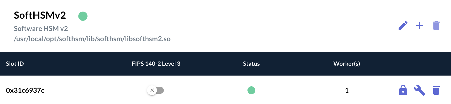 Slot Change PIN Menu