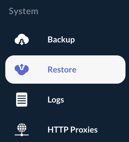 Backup Menu