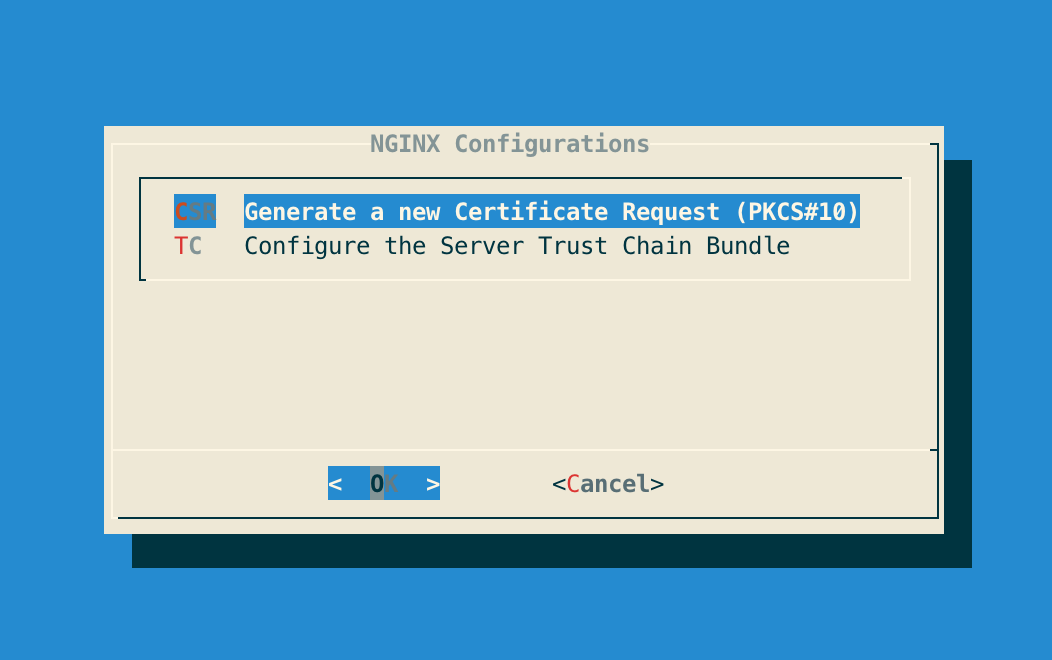 NGINX CSR Menu