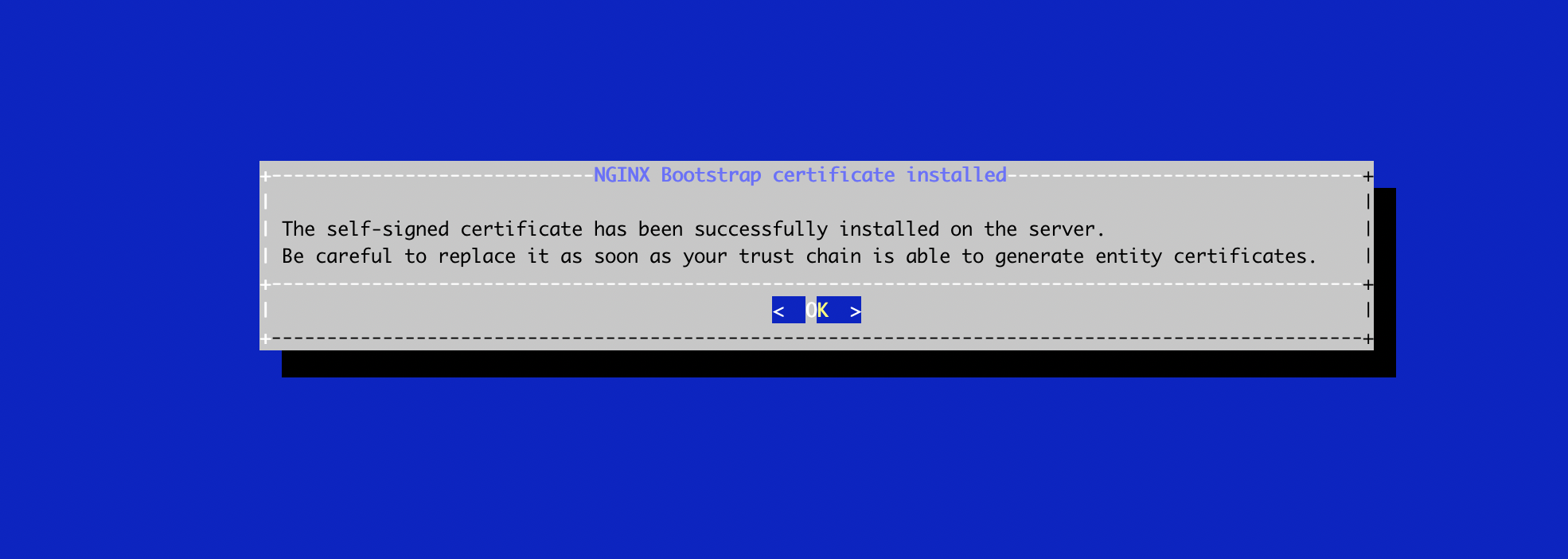 Bootstrap certificate menu