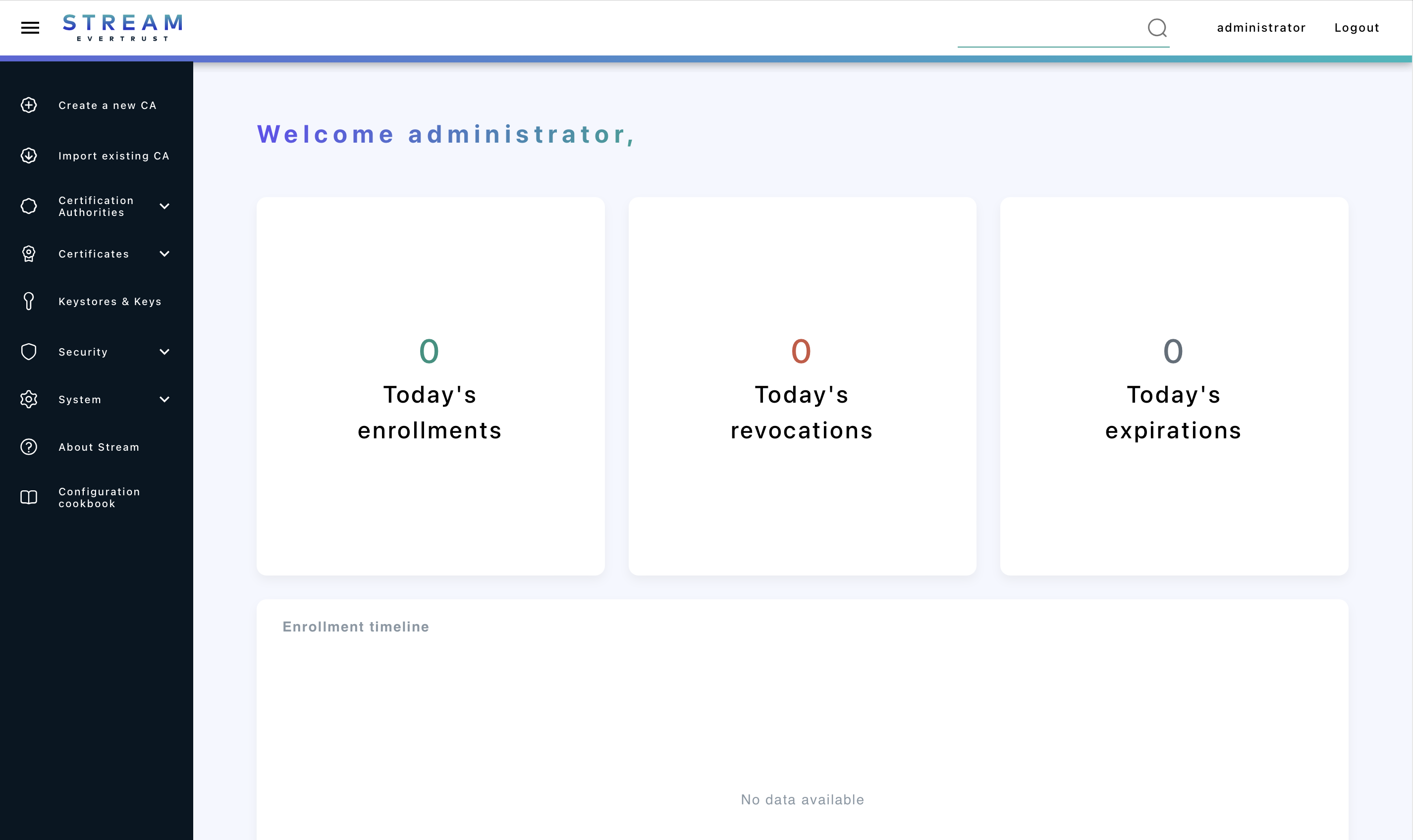 Stream Configuration Web Interface